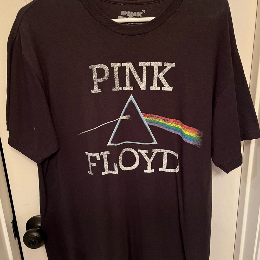 Pink Floyd Shirt Men's Large Black Graphic Crew Neck T Shirt Short Sleeve